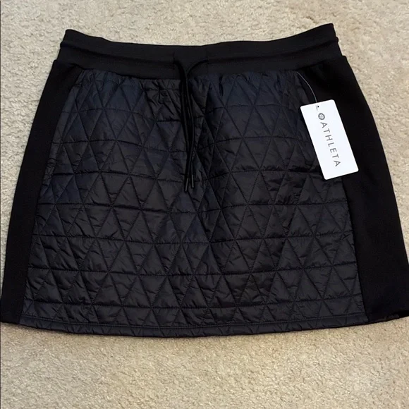 Athleta Black Quilted Women's Skirt NWT New - Picture 1 of 7